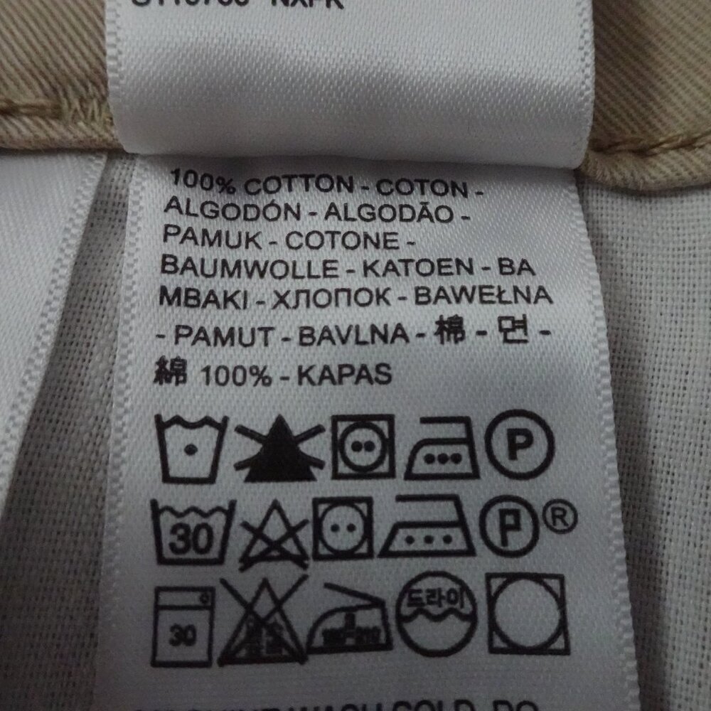 Levi's Baggy Cargo Pants Women's Size 30x32 Beige Loose Fit Adjustable Hem - Picture 9 of 10